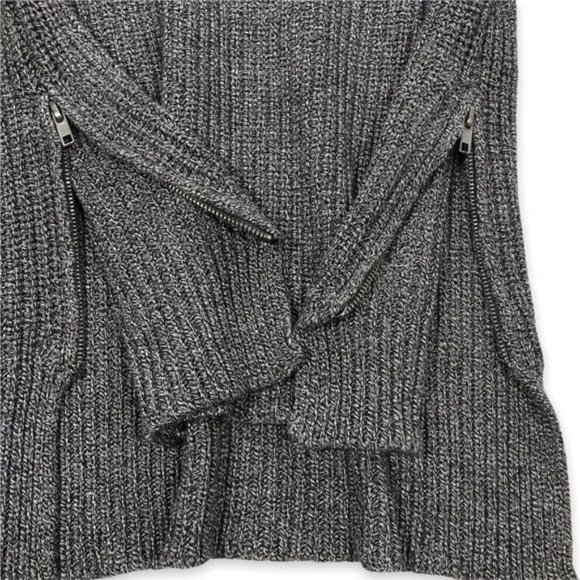 H&M Knit Side Zip Slit Sweater In Grey Size Small - Picture 8 of 8